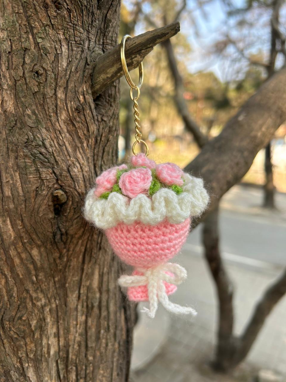 Rose Bouquet Keychain