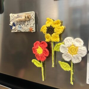 Crochet Flower Fridge Magnets